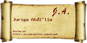 Juriga Atália névjegykártya